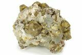 Yellow Andradite-Grossular Garnet Cluster with Prehnite - Mali #242495-1